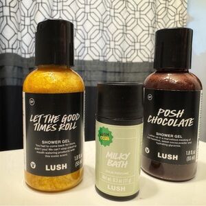 Lush Travel Bundle including soon-to-be-discontinued Posh Chocolate